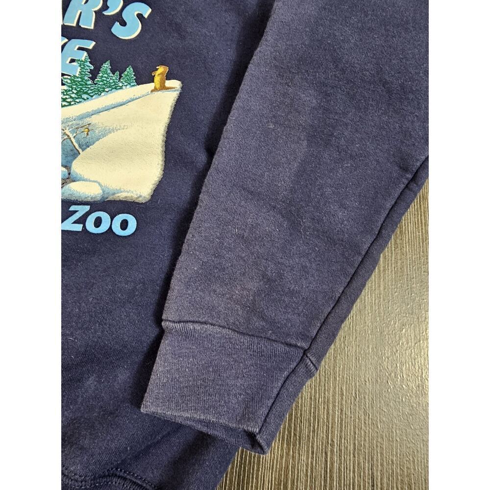 Vintage Lake Superior Zoo New Years Y2K Animal Print Sweatshirt Sz Medium - Picture 4 of 8